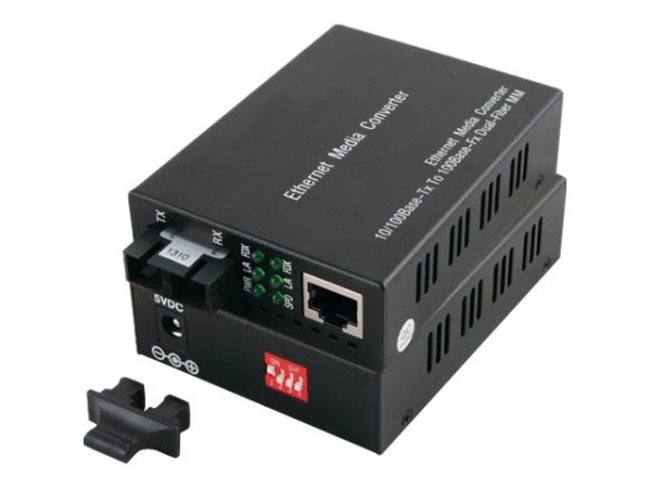 EFB Medienkonverter Fast Ethernet RJ45 auf Singlemode SC 100FX 10KM inklusive Netzteil