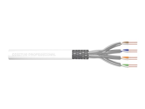 DIGITUS CAT 7 S-FTP Verlegekabel 305m Box AWG 26/1 600MHz Dca LSZH-3 Farbe RAL9003