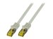 EFB Patchkabel Cat6a S/FTP LSZH mit Cat7 Rohkabel 0,25m GRAU 10 Gigabit Ethernet 600MHz 4x2xAWG26/7 Flammwidrig Raucharm