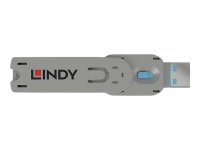 LINDY Schlüssel USB Port Schloss blau