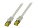 EFB Patchkabel Cat6a S/FTP LSZH mit Cat7 Rohkabel 0,5m GRAU 10 Gigabit Ethernet 600MHz 4x2xAWG26/7 Flammwidrig Raucharm