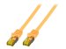 EFB Patchkabel Cat6a S/FTP LSZH mit Cat7 Rohkabel 0,5m GELB 10 Gigabit Ethernet 600MHz 4x2xAWG26/7 Flammwidrig Raucharm