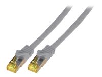 EFB Patchkabel Cat6a S/FTP LSZH mit Cat7 Rohkabel 20m GRAU 10 Gigabit Ethernet 600MHz 4x2xAWG26/7 Flammwidrig Raucharm