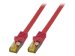 EFB Patchkabel Cat6a S/FTP LSZH mit Cat7 Rohkabel 1m ROT 10 Gigabit Ethernet 600MHz 4x2xAWG26/7 Flammwidrig Raucharm