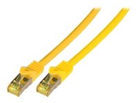 EFB Patchkabel Cat6a S/FTP LSZH mit Cat7 Rohkabel 3m GELB 10 Gigabit Ethernet 600MHz 4x2xAWG26/7 Flammwidrig Raucharm