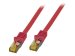 EFB Patchkabel Cat6a S/FTP LSZH mit Cat7 Rohkabel 30m ROT 10 Gigabit Ethernet 600MHz 4x2xAWG26/7 Flammwidrig Raucharm