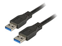 EFB USB3.0 Anschlusskabel Stecker Typ-A auf Stecker Typ-A Premium Schwarz 1m