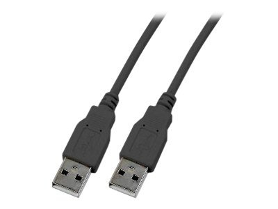 EFB USB2.0 Anschlusskabel Typ A Stecker auf Typ A Stecker Classic Schwarz 1m