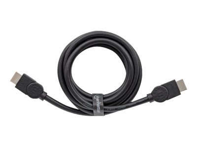 MANHATTAN Ultra High Speed HDMI-Kabel 8K60Hz HEC Dynamic HDR VRR QMS QFT ALLM eARC 3D HDMI-Stecker auf Stecker geschirmt 2m schwarz