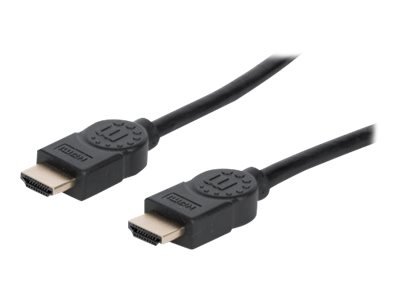 MANHATTAN Ultra High Speed HDMI-Kabel 8K60Hz HEC Dynamic HDR VRR QMS QFT ALLM eARC 3D HDMI-Stecker auf Stecker geschirmt 1m schwarz