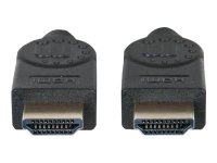 MANHATTAN Ultra High Speed HDMI-Kabel 8K60Hz HEC Dynamic HDR VRR QMS QFT ALLM eARC 3D HDMI-Stecker auf Stecker geschirmt 1m schwarz