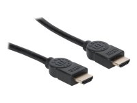 MANHATTAN Ultra High Speed HDMI-Kabel 8K60Hz HEC Dynamic HDR VRR QMS QFT ALLM eARC 3D HDMI-Stecker auf Stecker geschirmt 1m schwarz