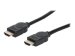 MANHATTAN Ultra High Speed HDMI-Kabel 8K60Hz HEC Dynamic HDR VRR QMS QFT ALLM eARC 3D HDMI-Stecker auf Stecker geschirmt 1m schwarz