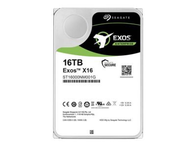 SEAGATE EXOS X16 SATA 16TB Helium 7200rpm 256MB cache 512e/4kn Fast Format BLK