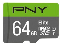 PNY Micro SD Card Elite 64 GB HC Class 10  UHS I  U1  SD...