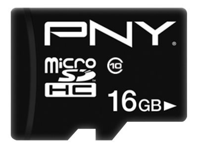 PNY Micro SD Card Performance Plus 16GB HC Class 10 SD adapter