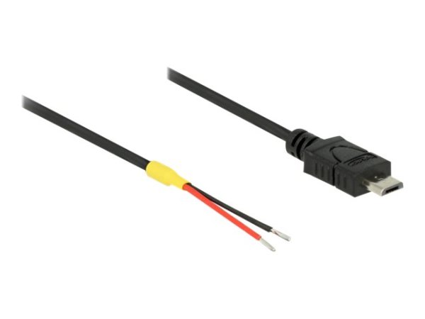 DELOCK Kabel USB 2.0 Micro-B Stecker > 2 x offene Kabelenden Strom 20 cm Raspberry Pi