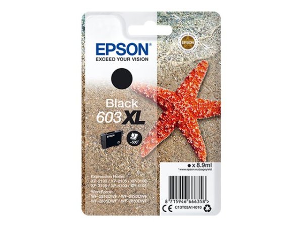 EPSON 4LB Singlepack Black 603XL Ink