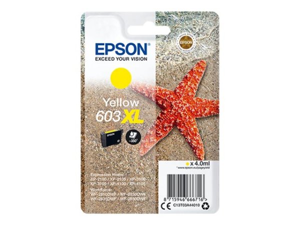 EPSON 1LB Singlepack Yellow 603XL Ink