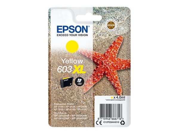 EPSON 1LB Singlepack Yellow 603XL Ink w/s