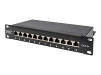 DIGITUS Cat.6A Patch Panel geschirmt 12-Port 1HE 25,4cm...