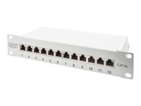 DIGITUS Cat.6A Patch Panel geschirmt 12-Port 1HE 25,4cm...