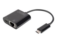 DIGITUS USB Type-C Gigabit Ethernet Adapter mit Power...