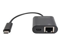 DIGITUS USB Type-C Gigabit Ethernet Adapter mit Power Delivery Unterstützung