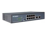 DIGITUS 8-Port Fast Etherent PoE-Switch + 2 Uplinks