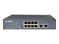 DIGITUS 8-Port Fast Etherent PoE-Switch + 2 Uplinks