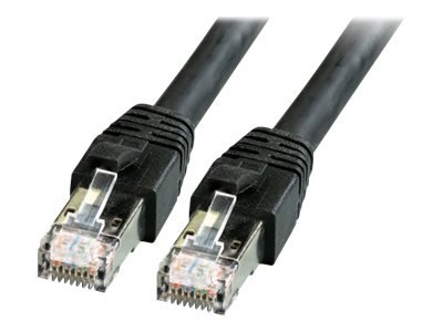 EFB RJ45 Patchkabel S/FTP Cat8.1 LSZH SCHWARZ 3,0m Aussendurchmesser 8mm Uebertragungsstandards 25Gbit 40Gbit