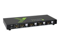 TECHLY USB HDMI KVM Switch 4X1 zur gemeinsamen Nutzung...