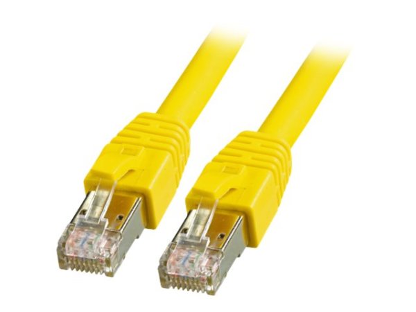 EFB RJ45 Patchkabel S/FTP Cat8.1 LSZH GELB 10,0m Aussendurchmesser 8mm Uebertragungsstandards 25Gbit 40Gbit