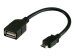 TECHLY USB2.0 Anschlusskabel OTG schwarz Buchse Typ A auf Stecker Typ Micro B  20cm