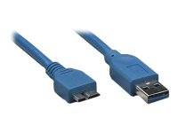 TECHLY USB3.0 Anschlusskabel blau 3m Stecker Typ A auf Stecker Typ Micro B