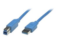 TECHLY USB3.0 Anschlusskabel blau 0,5m Stecker Typ A auf...