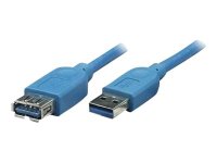 TECHLY USB3.0 Verlaengerungskabel blau 0,5m Stecker Typ A...