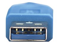 TECHLY USB3.0 Verlaengerungskabel blau 0,5m Stecker Typ A auf Buchse Typ A