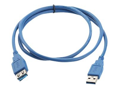 TECHLY USB3.0 Verlaengerungskabel blau 1m Stecker Typ A auf Buchse Typ A