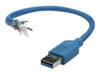 TECHLY USB3.0 Verlaengerungskabel blau 1m Stecker Typ A auf Buchse Typ A