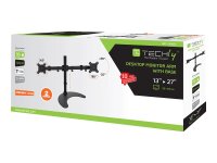 TECHLY Schreibtischhalterung fuer 2 LCD TV LED 13-27Zoll 38,1cm-68,58cm mit Gasfeder