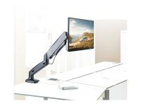 TECHLY Schreibtischhalterung fuer 1 LCD TV LED 33,02cm-68,58cm 13-27Zoll mit Gasdruckfeder mit USB und Audio