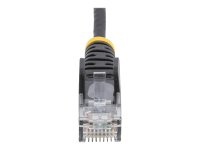 STARTECH.COM 0.5 m CAT6 Cable - Slim CAT6 Patch Cord - Black - Snagless RJ45 Connectors - Gigabit Ethernet Cable - 28 AWG