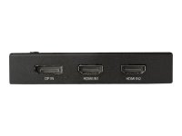 STARTECH.COM HDMI-Video-Switch - 3 x HDMI und 1x DisplayPort - 4K - HDMI Splitter 4 in 1 out automatisch mit Fernbedienung