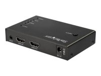 STARTECH.COM HDMI-Video-Switch - 3 x HDMI und 1x DisplayPort - 4K - HDMI Splitter 4 in 1 out automatisch mit Fernbedienung