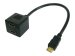 TECHLY Videokabel Splitter Stecker auf 2xHDMI Buchse 1xHDMI 19pol. Stecker auf 2xHDMI 19pol. Buchse Laenge 0,3m schwarz