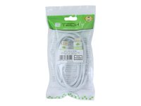 TECHLY HDMI High Speed Kabel mit Ethernet Kabel 3m weiss Anschluesse Stecker A auf Stecker A vergoldete Steckverbinder