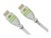 TECHLY HDMI High Speed Kabel mit Ethernet Kabel 3m weiss Anschluesse Stecker A auf Stecker A vergoldete Steckverbinder