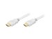 TECHLY HDMI High Speed Kabel mit Ethernet Kabel 5m weiss Anschluesse Stecker A auf Stecker A vergoldete Steckverbinder