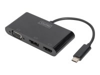 DIGITUS DA-70859USB-C 3in1 Triple Monitor Adapter HDMI DP...